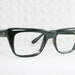 60s Mod Glasses Vintage 1960's Mens Eyeglasses Black Flat Top Rectangle Flexible Nylon Optical NOS 48/20 by Zyloware France