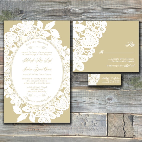 Champagne Color Invitations 4