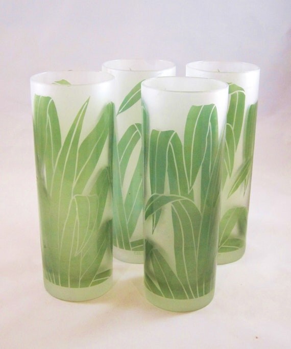 Vintage Frosted Drinking Glasses TASTESETTER Brand 1970s