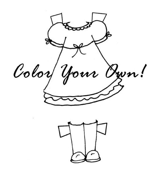 Items similar to Printable PDF - Additional Paper Doll Clothing and ...