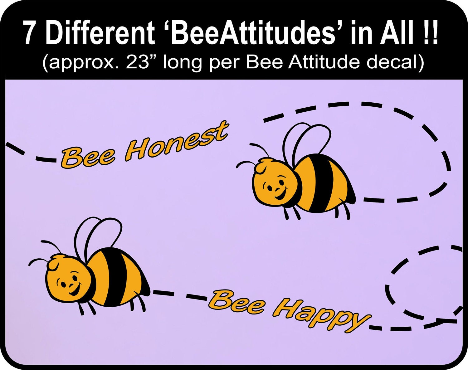 Bee Attitudes vinyl wall decal sticker for childrens room or