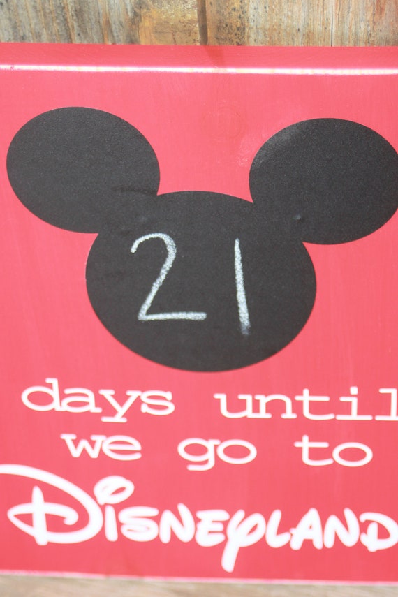 Mickey Mouse Countdown to Disneyland Chalk Board Sign by invinyl