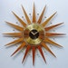 Mid Century Modern Starburst Clock by Seth Thomas, Atomic Wall Clock, Sunburst Clock, Danish Modern