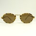Vintage 90s Grunge Brown Faux Tortoiseshell and Metal Sunglasses