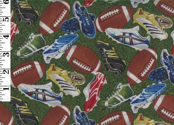 One yard cotton novelty fabric Football by RJR Fabrics
