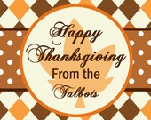 Printable Thanksgiving Treat Tags or Gift Tags or Cupcake Toppers - Elegant Fall Foliage Il_170x135