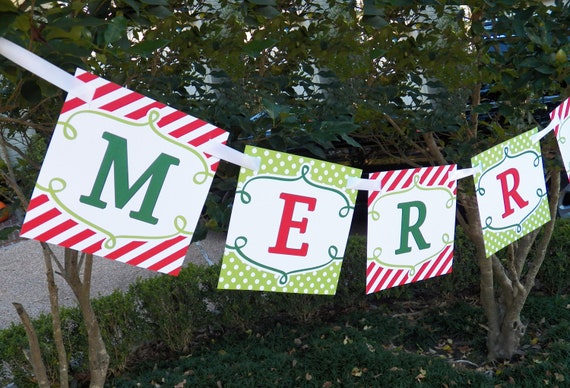 Merry Christmas Banner Printable - Magic of Christmas Collection Il_570xn