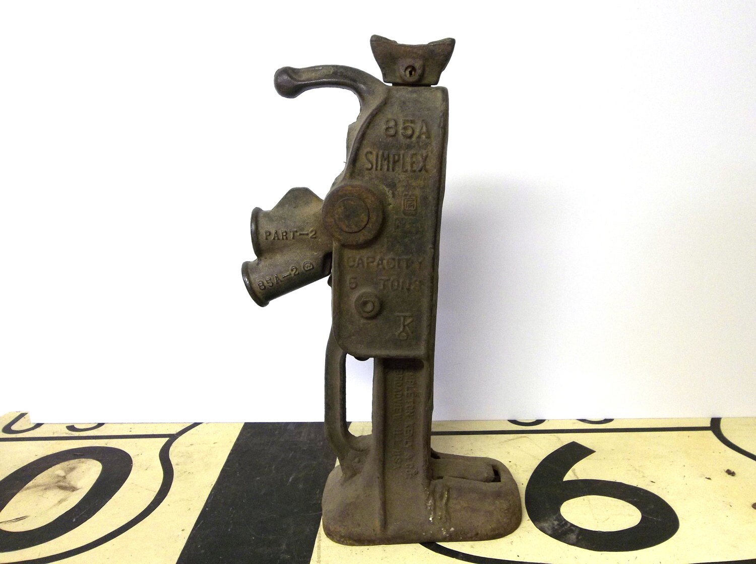 industrial cast iron railroad jack Simplex 5 ton capacity