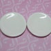 25mm Dollhouse Miniature plates 2 pcs white glazed ceramic 1:12 scale one inch