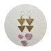 SALE Various Points Earrings- Hand Cut Brass Triangles on Sterling
