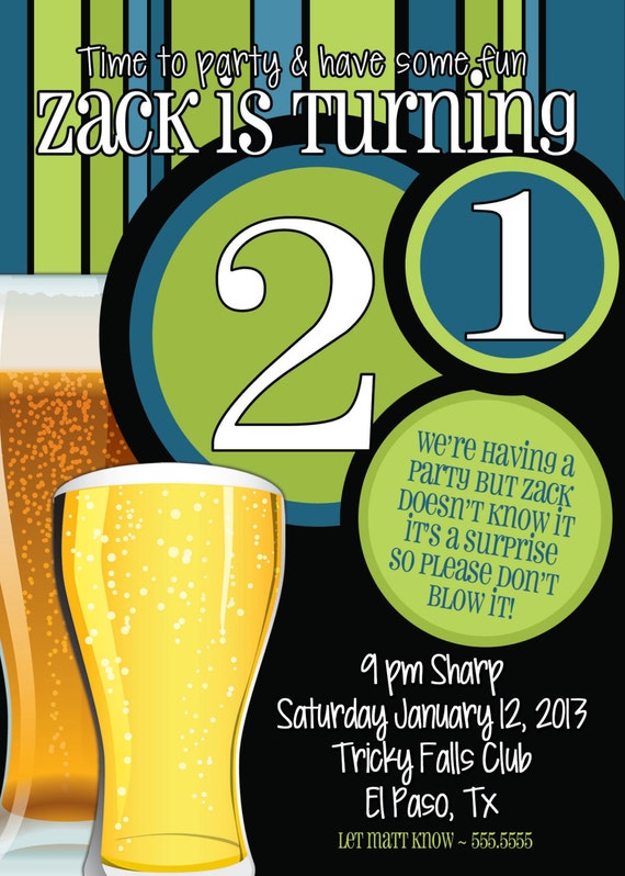 21St Birthday Invitations Male 10