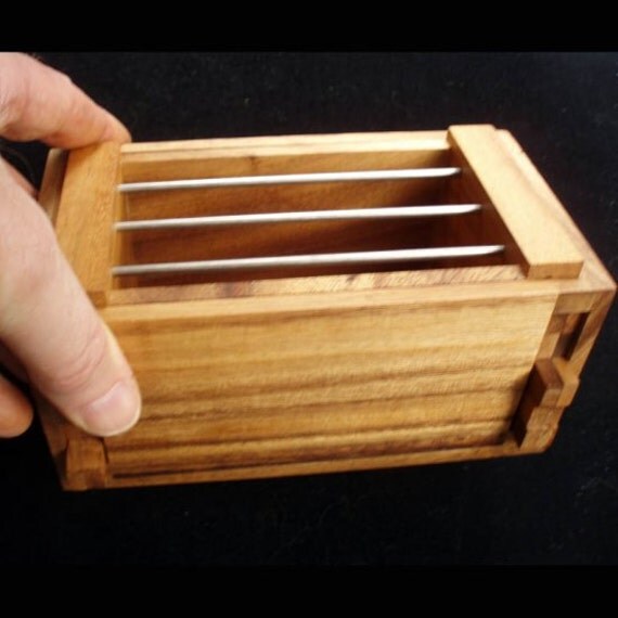 Jail Cell Secret Lock Box Wood Puzzle Box