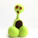 Halloween Felt Zombie - Needle Felted Green Monster Pheeple