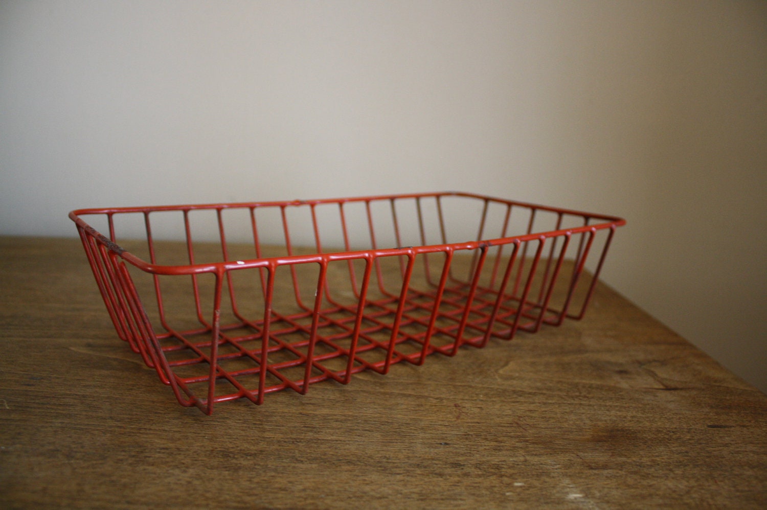 Red Wire Basket by lucyeths on Etsy