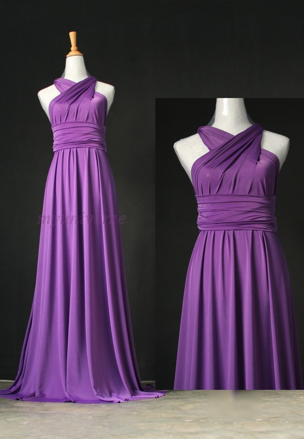  Bridesmaid  Dress  Infinity  Dress  Full Length Wrap  Convertible 