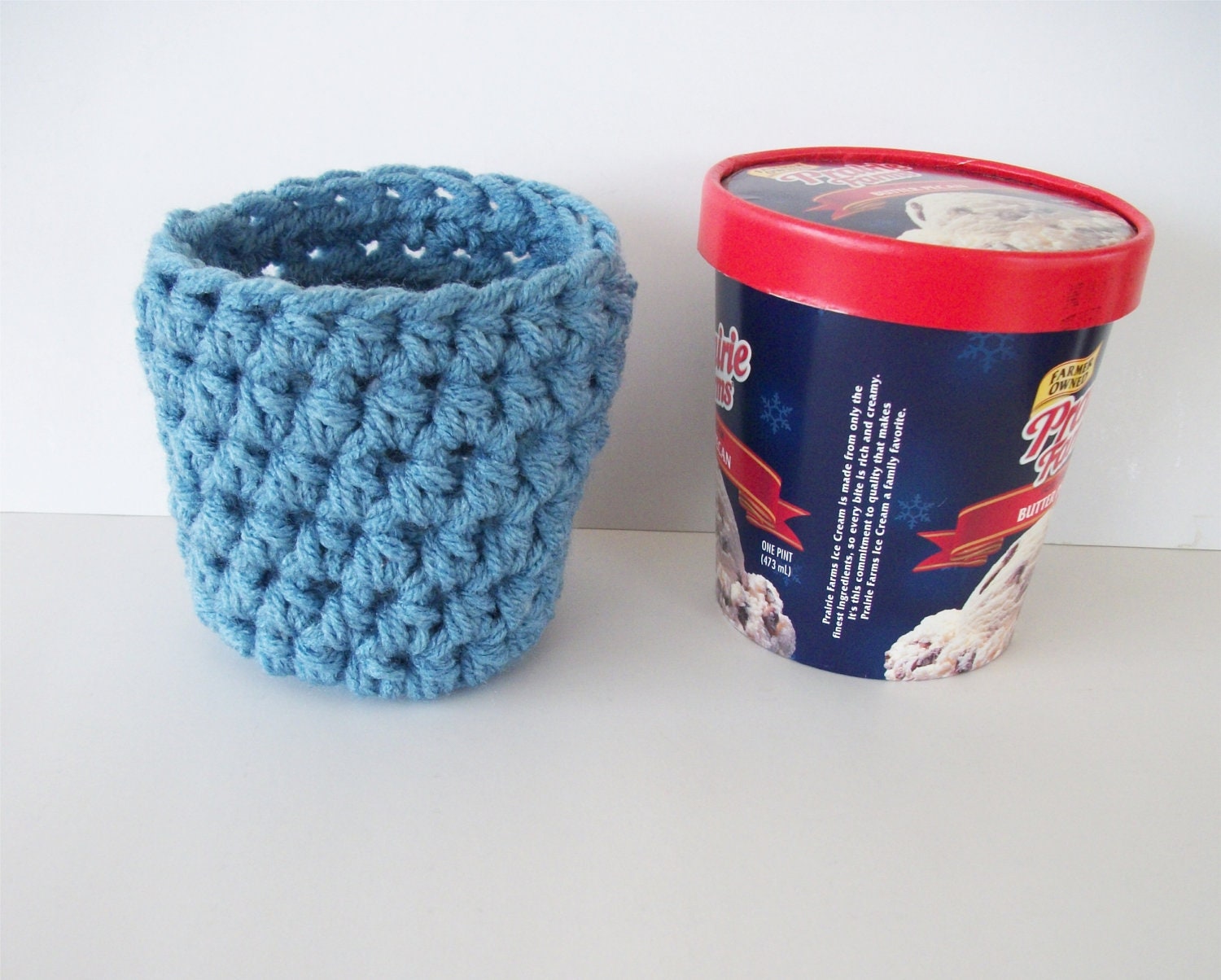 Crochet Pattern Ice Cream Cozy Chunky Pint Size 2 by OneStitch