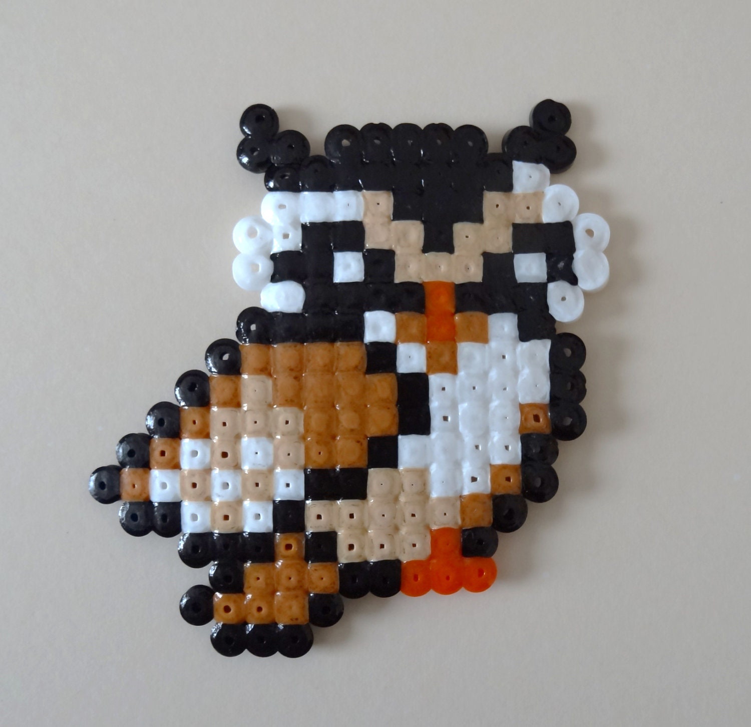 Lovely Owl hama bead perler accessory or decoration GEEK