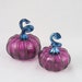 Purple Glass Pumpkin - Amethyst Kitchen Art Home Decor by AvolieGlass