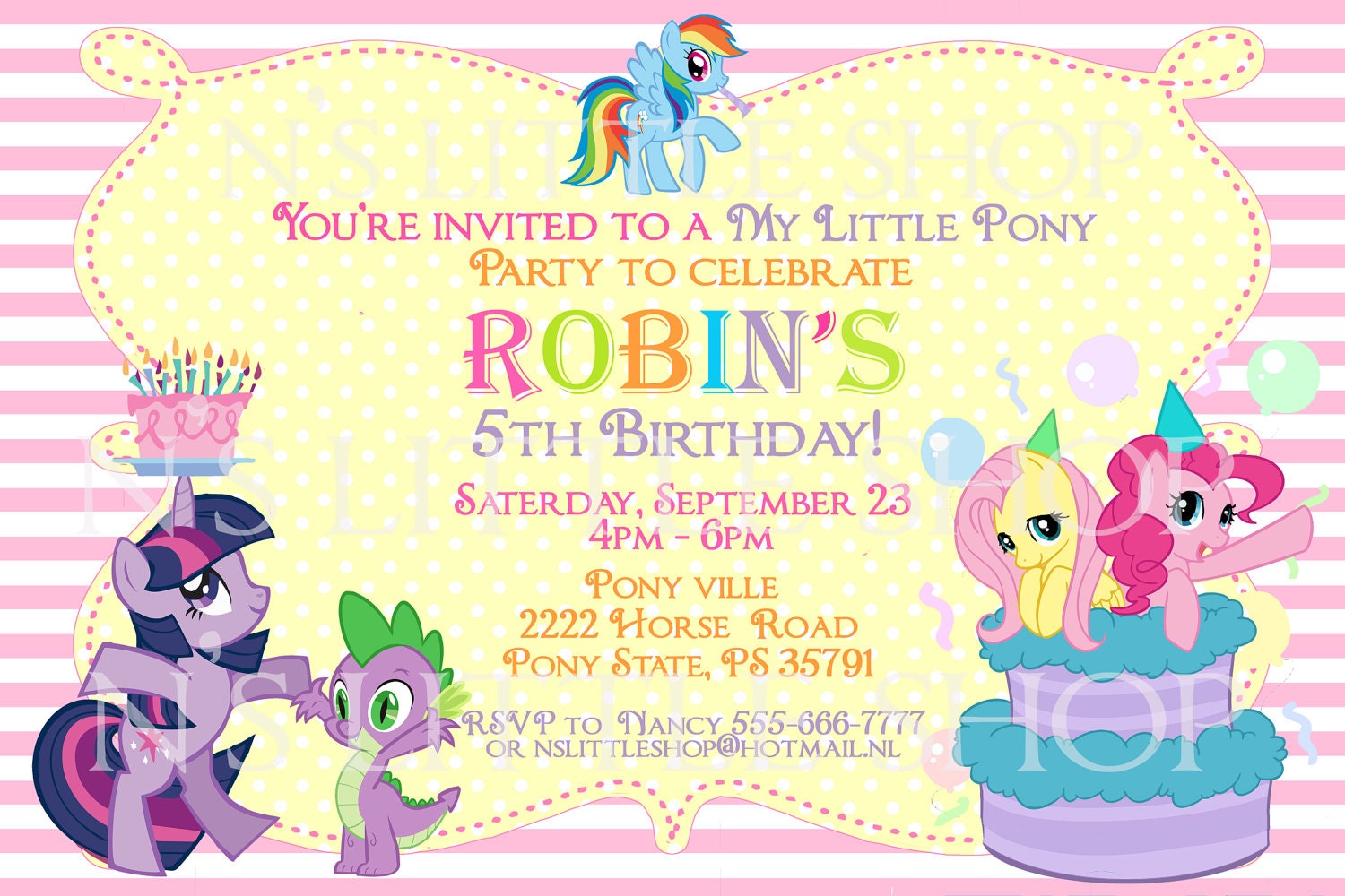 My Little Pony Birthday Invitations Printable 5