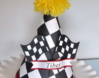 Boy's Race car Birthday Hat, Special Occasion, Dress up