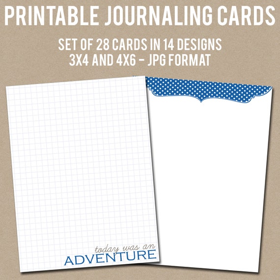 Printable Journaling Cards Journal Builders