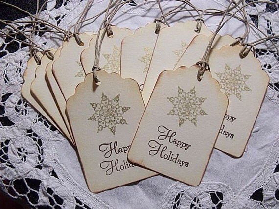 Items similar to Christmas Gift Tags (qty 12) Made to order on Etsy