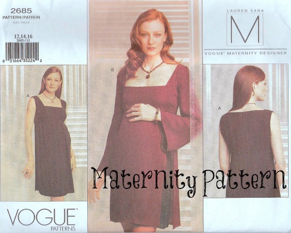 vogue occasion dress special patterns by 2685 Lauren Pattern Sara Vogue by RavensTrove Maternity Dress