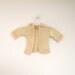 1920's Hand Knit Cream and Pink Sweater and Matching Booties