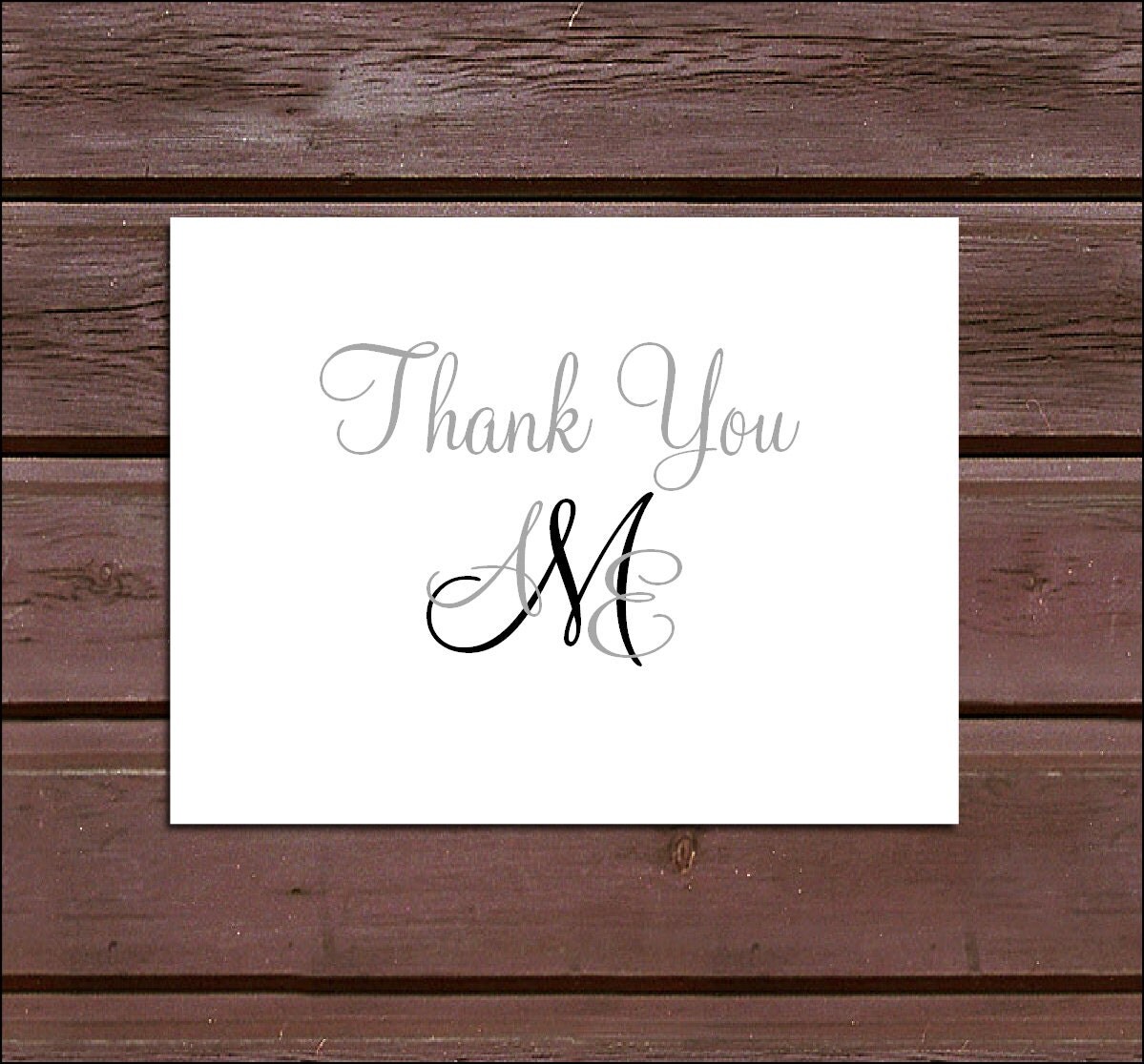 100 Monogram Wedding Thank You Notes monogrammed