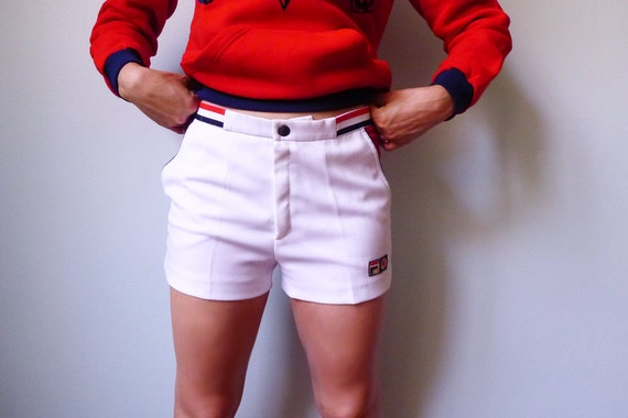 fila vintage borg tennis shorts navy