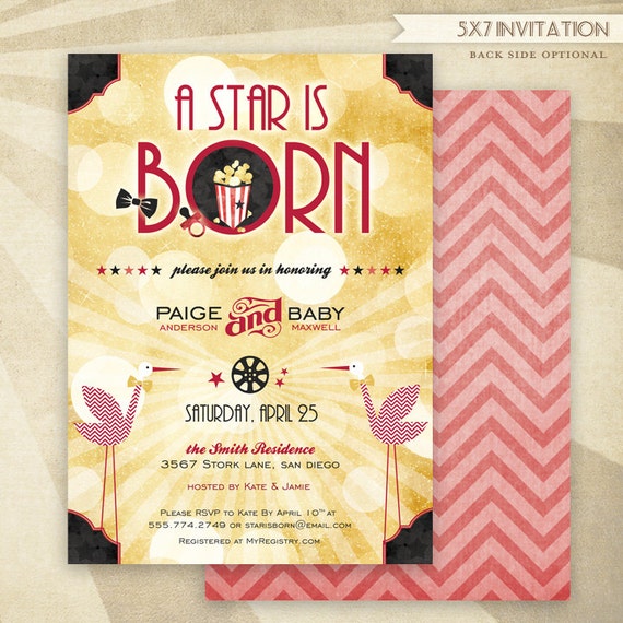 A Star Is Born Baby Shower Invitations 3