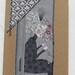 moleskine notebook, fabric sewn cover, pocket size gift for a crafter