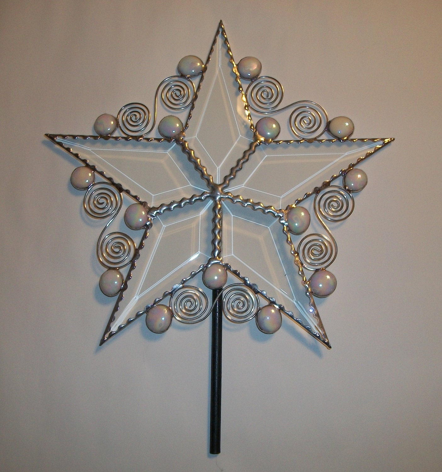 beveled glass christmas tree topper whimsical by beveled glass christmas tree topper whimsical by