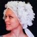 Early 1960s White Tulle Swim Bonnet
