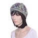 Hand Crocheted Beanie Hat Womens Hat Textured Organic Cotton Violet Wintergreen Leaf Green Women Men