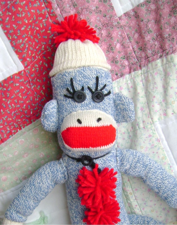 blue sock monkey