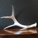 Modern Metallic Silver Painted Antler