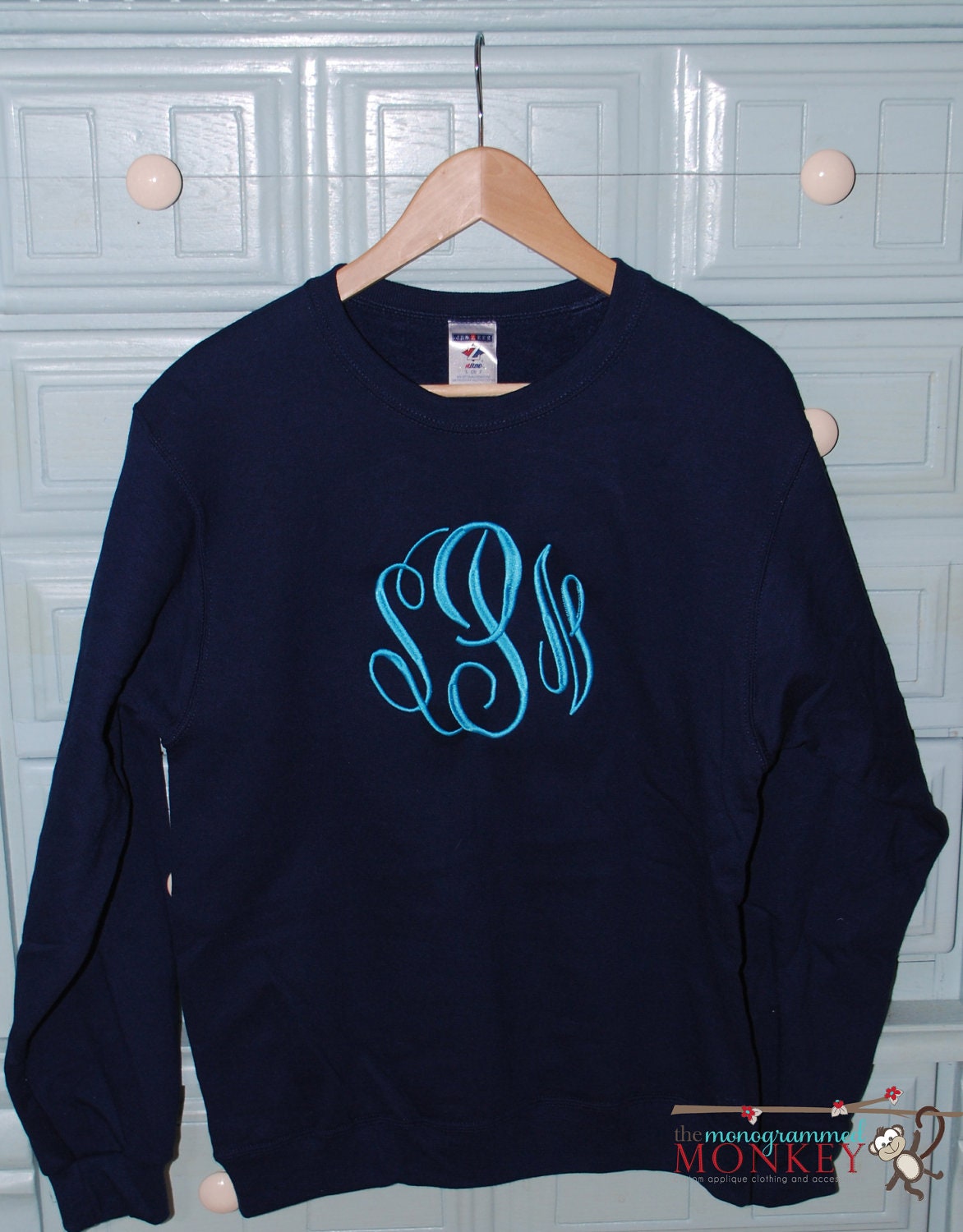 Personalized Monogrammed Sweatshirt Custom by TheMonogrammedMonkey