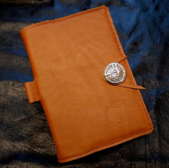 Leather Bound Fly Fishing Journal by DustyMustang on Etsy