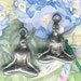 Low Close Out Price-Antique Silver Yoga Female Charm- 2 pieces-lead free