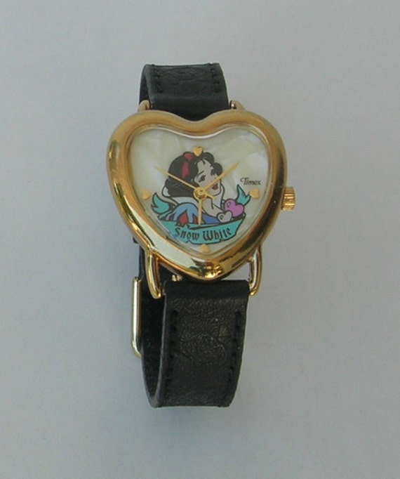 Vintage Snow White Heart Shaped Timex Watch Disney