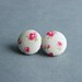 CLOSING SALE - Buttons Earrings, Fabric Buttons Earrings, Stud Earrings, Flower Earrings, ready to ship