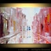 Four in the City Painting friends ORIGINAL Large Modern House Fine art --impasto TEXTURE -- Palette knife Landscape oil Cityscape by IraSher