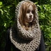 Hand Crochet Modern Cowl - Neckwarmer - Head Tube - Scarf Soft Chunky Texture