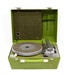 Vintage Chartreuse Portable Record Player in Brail