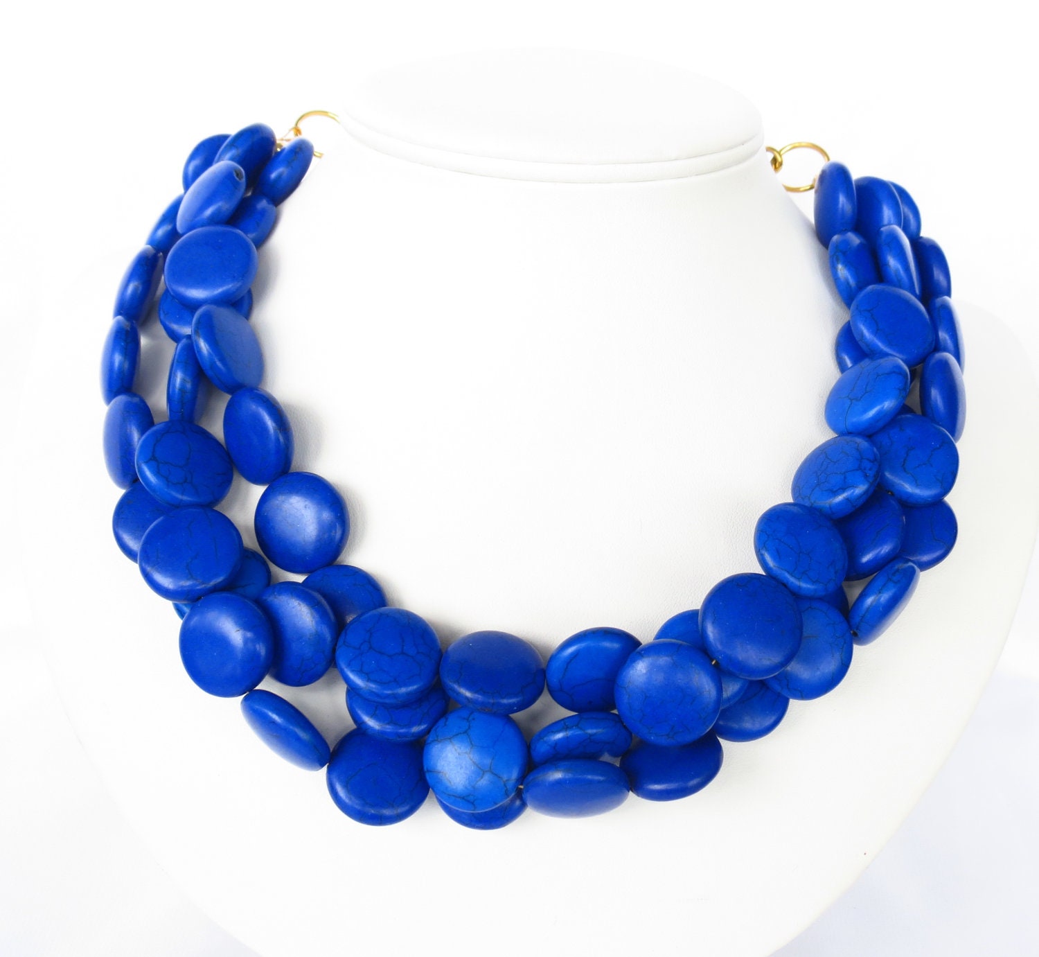 Royal Blue Necklace Chunky Cobalt Blue By Wildflowersandgrace