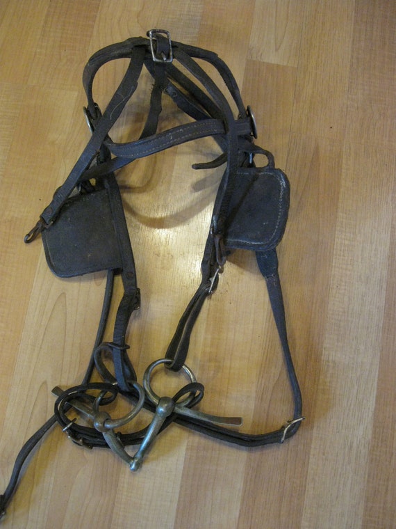 Items Similar To Vintage Bridle With Blinders On Etsy