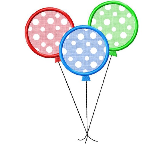 Applique balloons machine jessecmault design 4 sizes