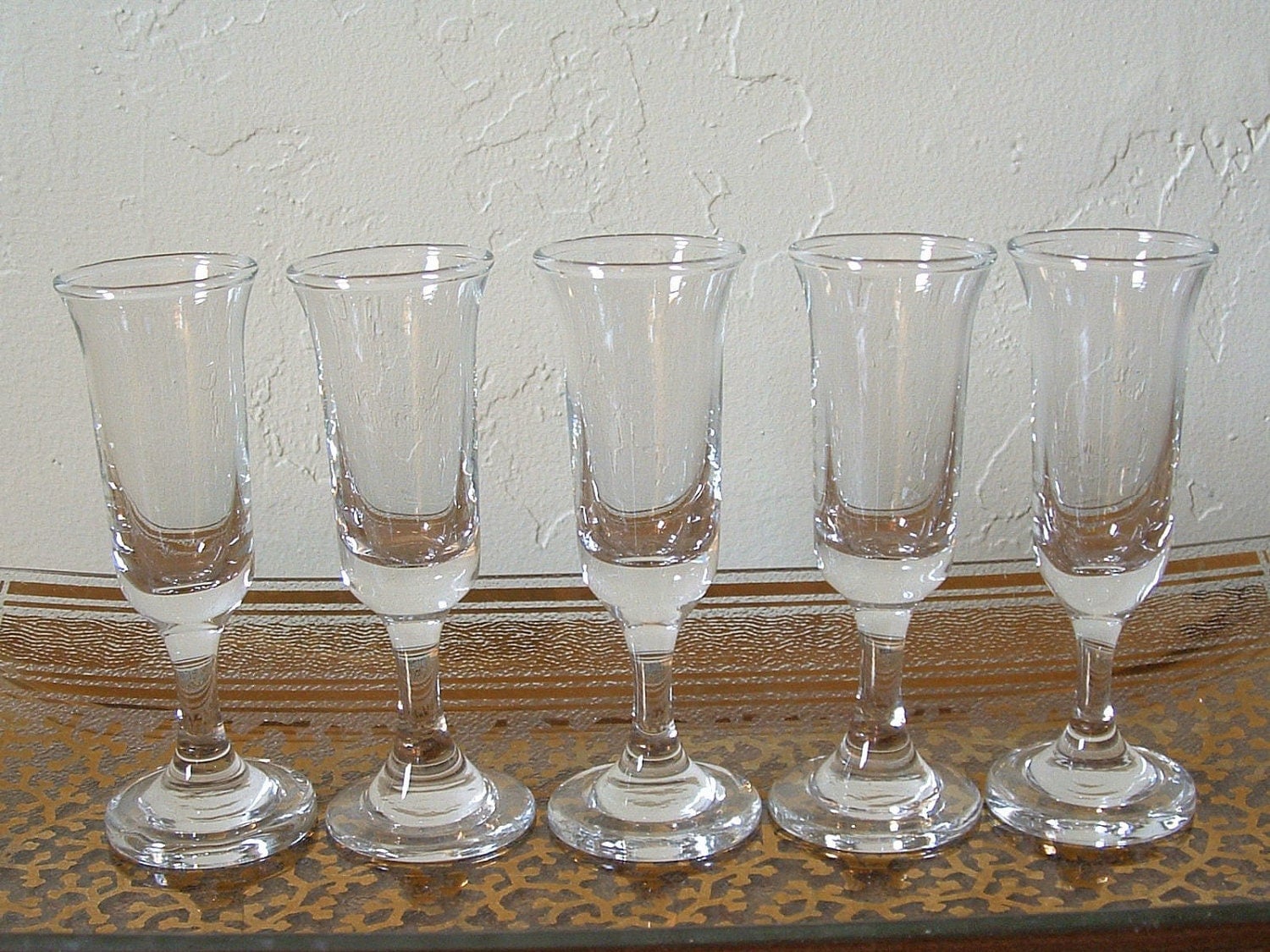 Vintage Cordial Glasses Shot Glasses Set of 5 Small