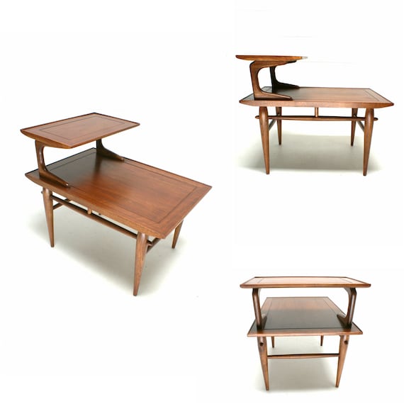 The 60s Mid Century LANE Step Table Side End Table FREE